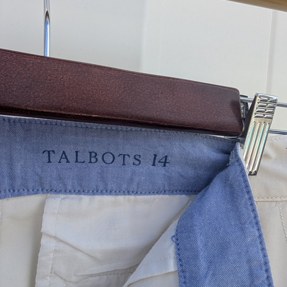 2/$20 Talbots Cream Khaki Pants with Cat Motif - Picture 5 of 7
